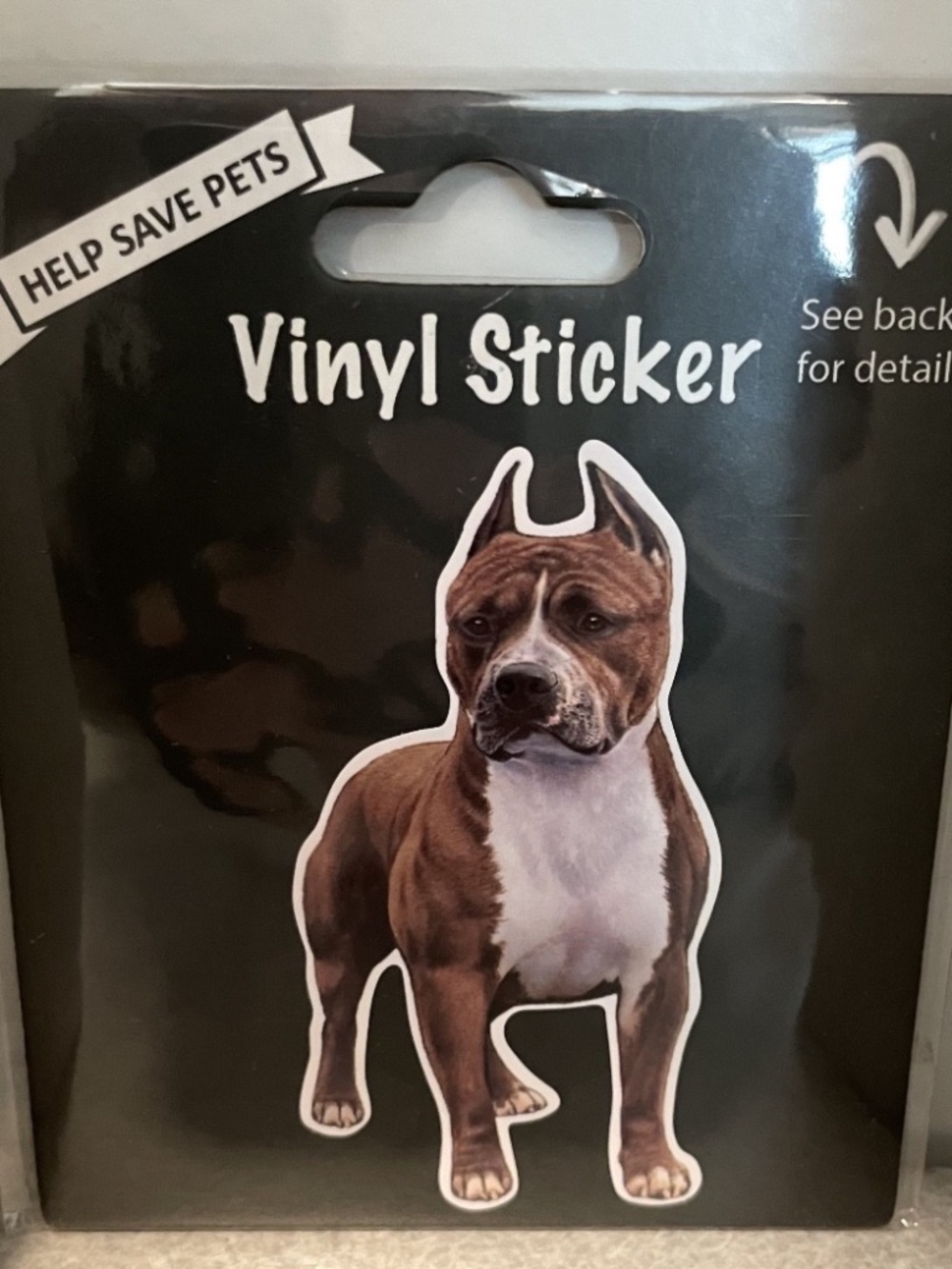 NEW E&S Pets Pit Bull Brindle Dog Vinyl Sticker788-26 Puppy Decal Pet Lover Gift